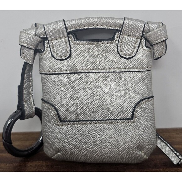 Foley & Corinna Silver Leather Tiny Disco City Satchel Handbag Charm Coin Purse - Picture 2 of 12